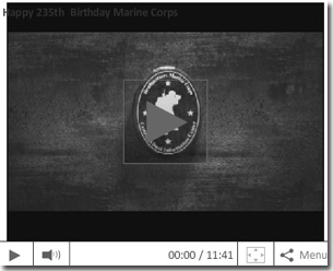 2010 Marine Corps Birthday Message Video