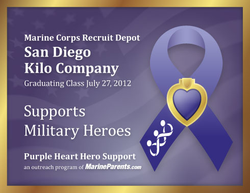 Virtual plaque for MCRD San Diego Kilo Company