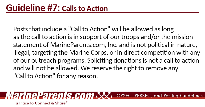 MarineParents.com Guideline 1