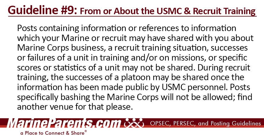 MarineParents.com Guideline 1