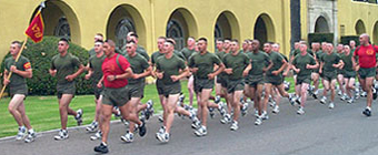 Marines March Raise Suicide Awareness by Marching in Silkies