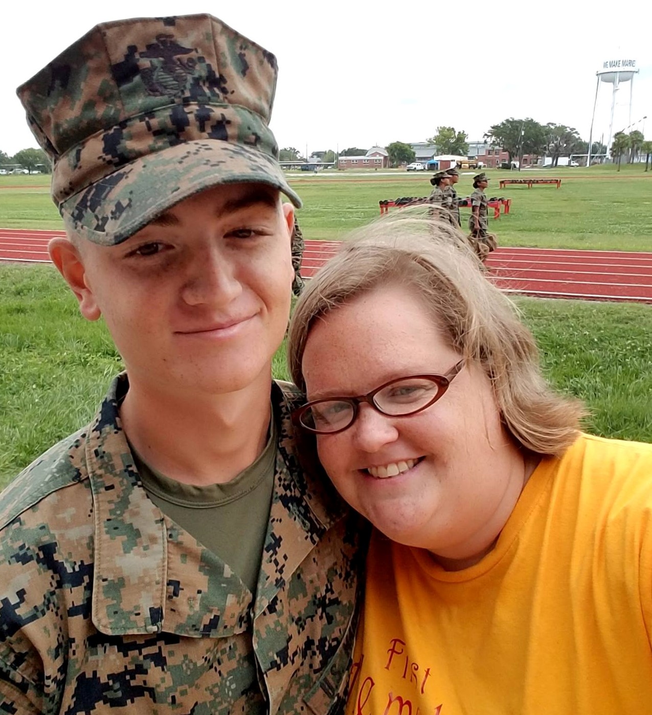 rochel is a new volunteer in training and is just beginning to serve the united states marine corps as her son has and her daughter isread more