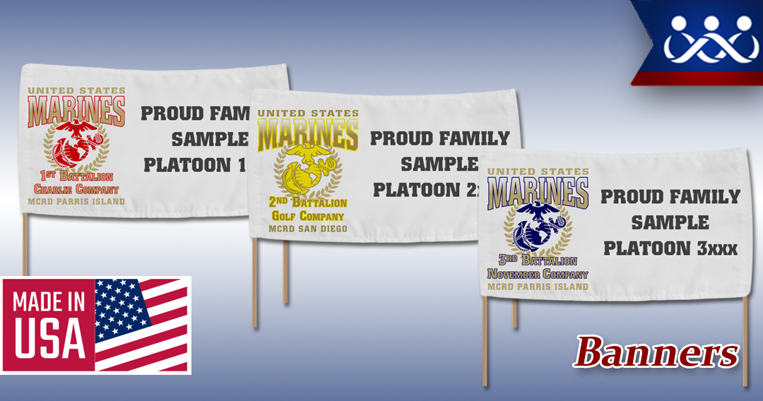 Custom Marine Corps Graduation Banners