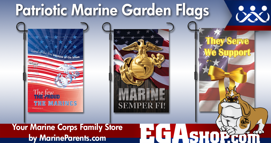 Patriotic Marine Corps Garden Flags 