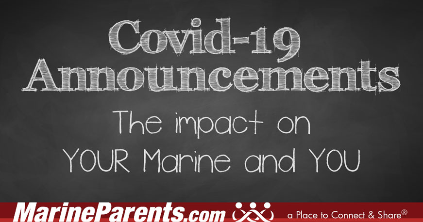 COVID-19 Letters from the Founder, MarineParents.com