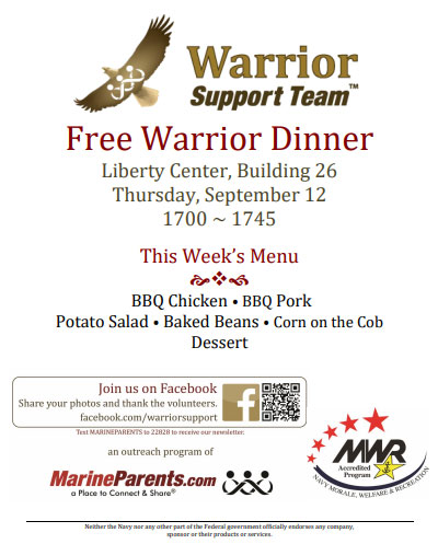 Warrior Support Team Dinner: September 12, 2019