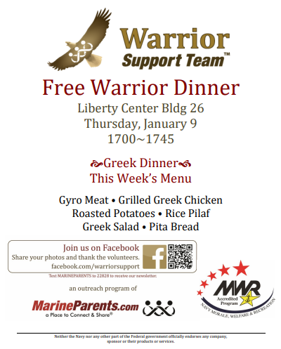 Warrior Support Team Dinner: January 9, 2020