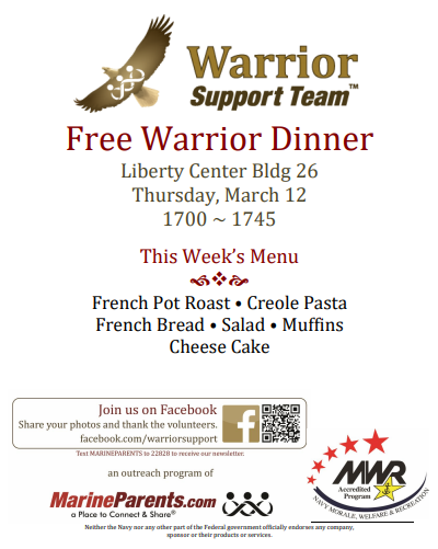 Warrior Support Team Dinner: March 12, 2020