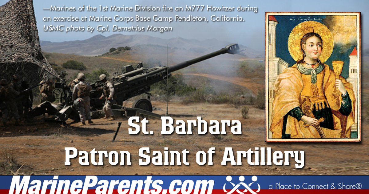 St. Barbara, Patron Saint of Artillery