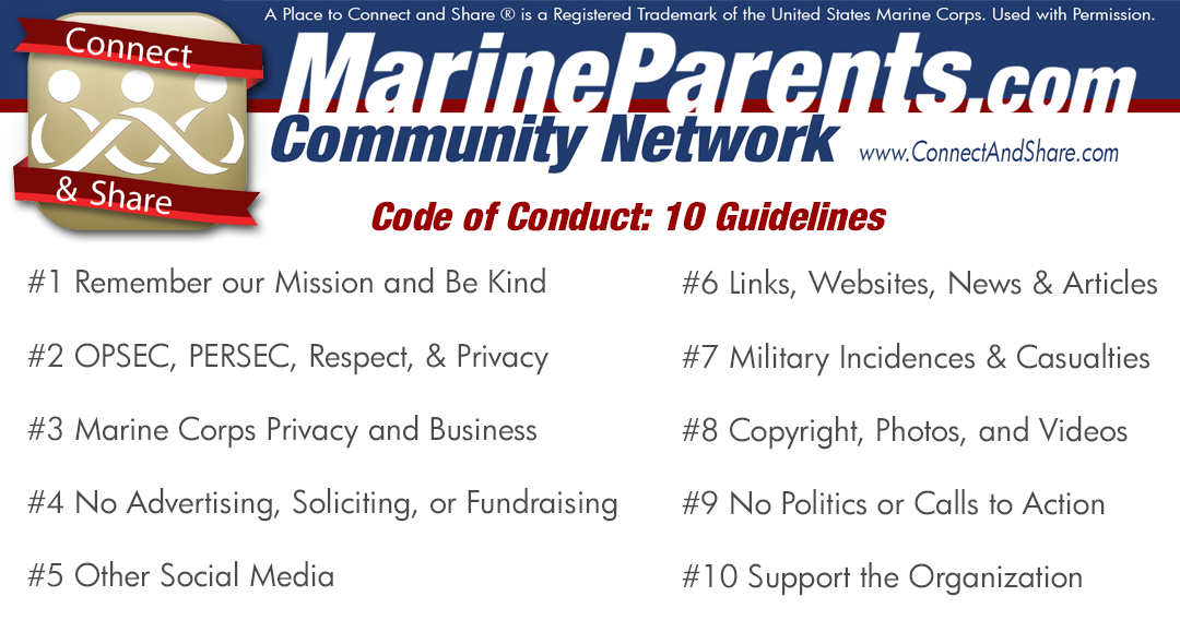 Marine Parents Community Network Community Code of Conduct 10 Guidelines