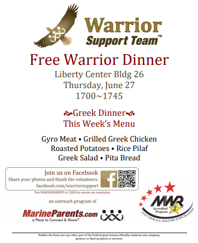 Warrior Support Team Dinner: June 27, 2019