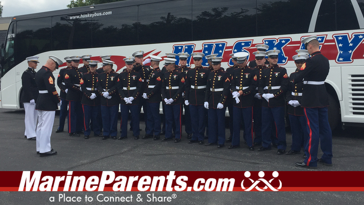 Marines Bus to funeral
