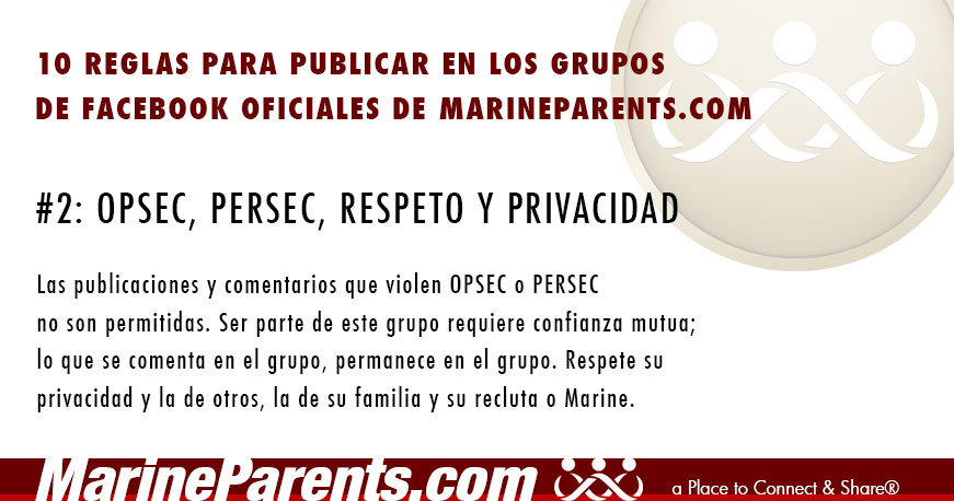 MarineParents.com Reglas # 2