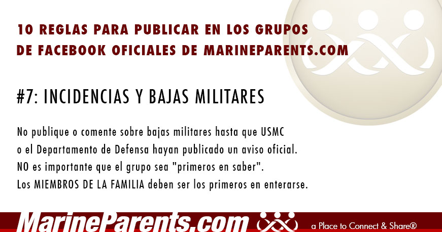 MarineParents.com Reglas # 7