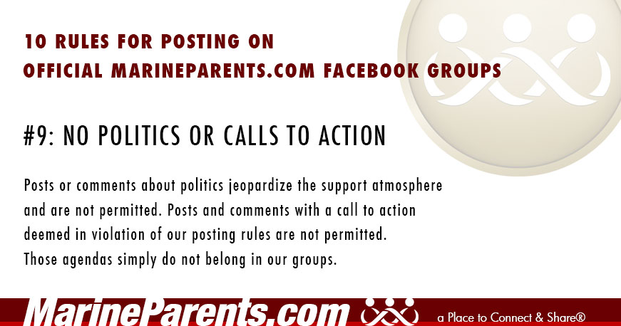 MarineParents.com Posting Rule #9