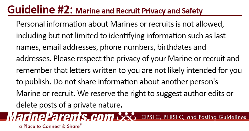 MarineParents.com Guideline 1