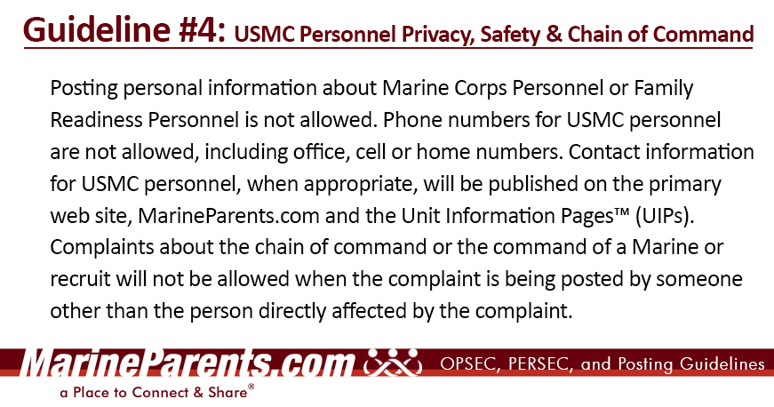 MarineParents.com Guideline 1