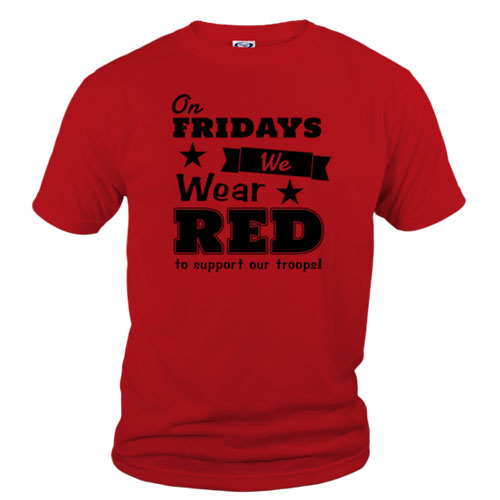 on fridays we wear red tshirt